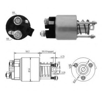 Solenoid, electromotor MEAT & DORIA 46101