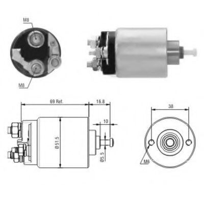 Solenoid, electromotor MEAT & DORIA 46104