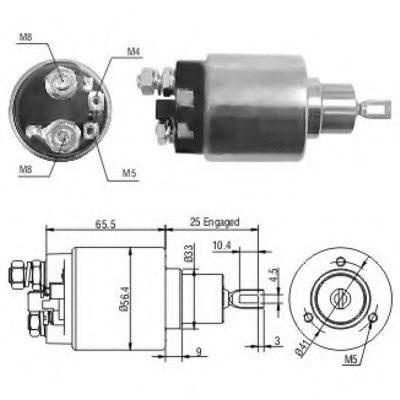 Solenoid, electromotor MEAT & DORIA 46107