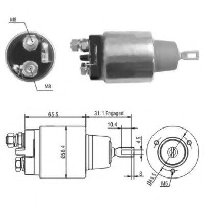 Solenoid, electromotor MEAT & DORIA 46109