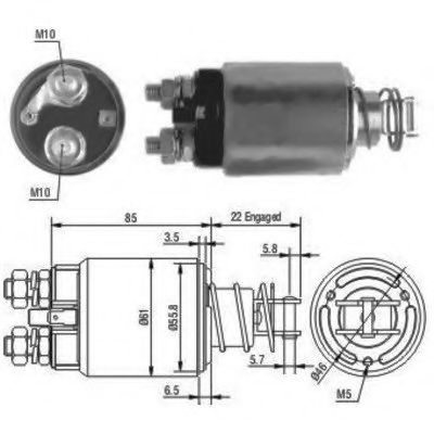 Solenoid, electromotor MEAT & DORIA 46119
