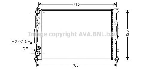 Imagine Radiator, racire motor AVA QUALITY COOLING AI2105