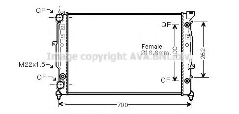 Imagine Radiator, racire motor AVA QUALITY COOLING AI2122