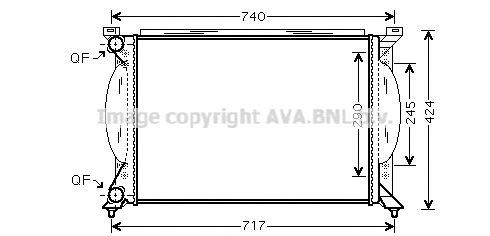 Imagine Radiator, racire motor AVA QUALITY COOLING AI2195