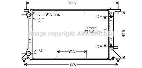 Imagine Radiator, racire motor AVA QUALITY COOLING AI2293