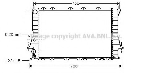 Imagine Radiator, racire motor AVA QUALITY COOLING AIA2077