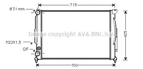 Imagine Radiator, racire motor AVA QUALITY COOLING AIA2105