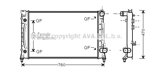 Imagine Radiator, racire motor AVA QUALITY COOLING AIA2158