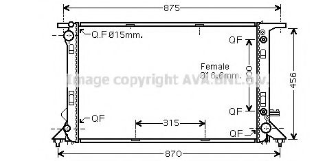 Imagine Radiator, racire motor AVA QUALITY COOLING AIA2309