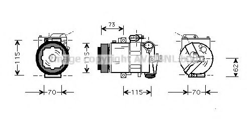 Imagine Compresor, climatizare AVA QUALITY COOLING AIK014