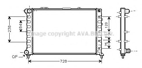 Imagine Radiator, racire motor AVA QUALITY COOLING AL2079