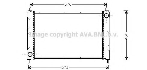 Imagine Radiator, racire motor AVA QUALITY COOLING AU2077