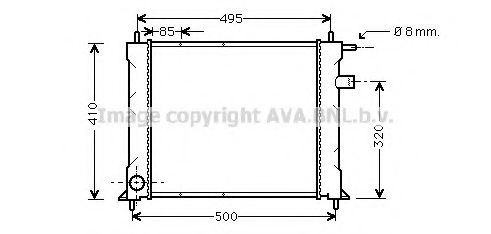 Imagine Radiator, racire motor AVA QUALITY COOLING AU2110