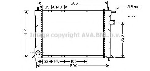 Imagine Radiator, racire motor AVA QUALITY COOLING AU2111