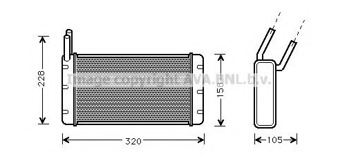 Imagine Schimbator caldura, incalzire habitaclu AVA QUALITY COOLING AU6108