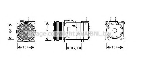 Imagine Compresor, climatizare AVA QUALITY COOLING AUK003