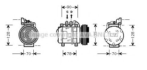 Imagine Compresor, climatizare AVA QUALITY COOLING AUK018