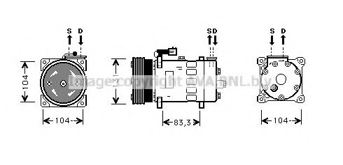 Imagine Compresor, climatizare AVA QUALITY COOLING AUK156