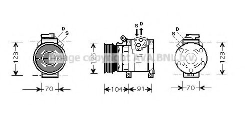 Imagine Compresor, climatizare AVA QUALITY COOLING AUK167