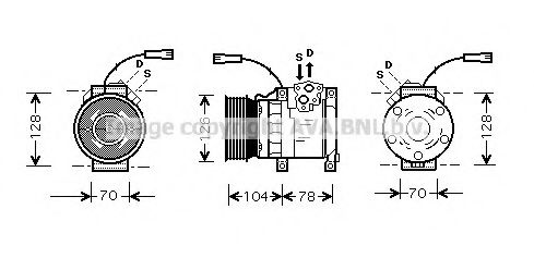 Imagine Compresor, climatizare AVA QUALITY COOLING AUK168