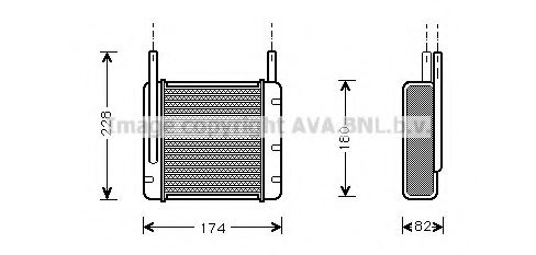 Imagine Schimbator caldura, incalzire habitaclu AVA QUALITY COOLING BD6006