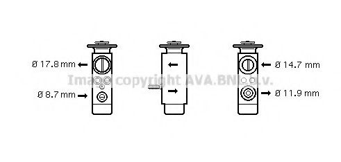 Imagine Supapa expansiune, clima AVA QUALITY COOLING BW1088