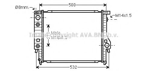 Imagine Radiator, racire motor AVA QUALITY COOLING BW2099