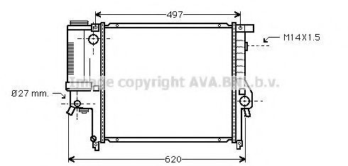 Imagine Radiator, racire motor AVA QUALITY COOLING BW2124