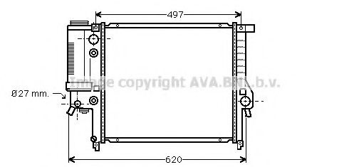 Imagine Radiator, racire motor AVA QUALITY COOLING BW2125