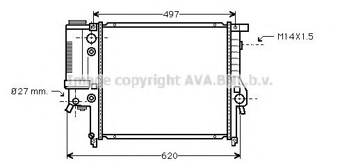 Imagine Radiator, racire motor AVA QUALITY COOLING BW2137