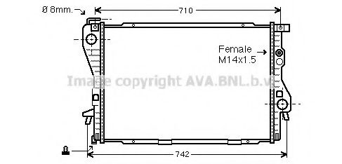 Imagine Radiator, racire motor AVA QUALITY COOLING BW2176