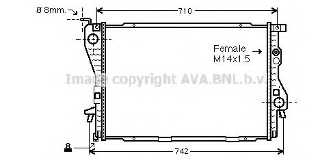 Imagine Radiator, racire motor AVA QUALITY COOLING BW2202