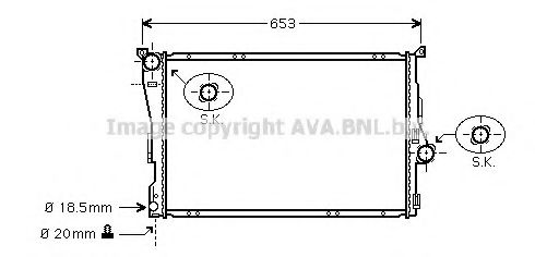 Imagine Radiator, racire motor AVA QUALITY COOLING BW2278