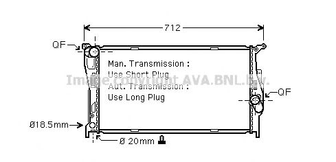 Imagine Radiator, racire motor AVA QUALITY COOLING BW2294