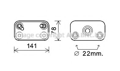 Imagine Radiator ulei, ulei motor AVA QUALITY COOLING BW3406