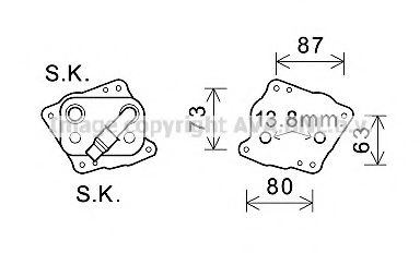 Imagine Radiator ulei, ulei motor AVA QUALITY COOLING BW3412