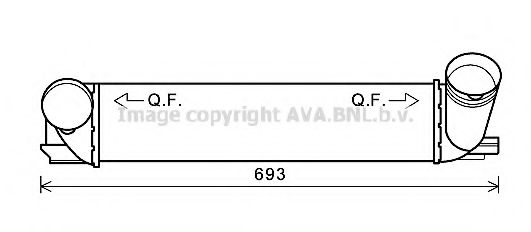 Imagine Intercooler, compresor AVA QUALITY COOLING BW4473