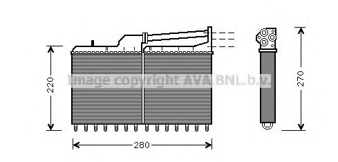 Imagine Schimbator caldura, incalzire habitaclu AVA QUALITY COOLING BW6029