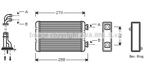 Imagine Schimbator caldura, incalzire habitaclu AVA QUALITY COOLING BW6173