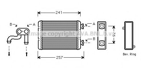 Imagine Schimbator caldura, incalzire habitaclu AVA QUALITY COOLING BW6257