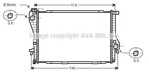 Imagine Radiator, racire motor AVA QUALITY COOLING BWA2233