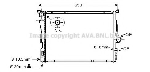 Imagine Radiator, racire motor AVA QUALITY COOLING BWA2343