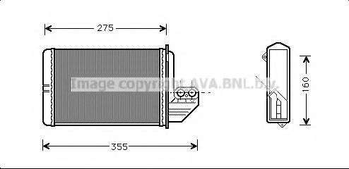 Imagine Schimbator caldura, incalzire habitaclu AVA QUALITY COOLING BWA6172