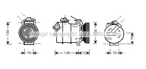 Imagine Compresor, climatizare AVA QUALITY COOLING BWAK226