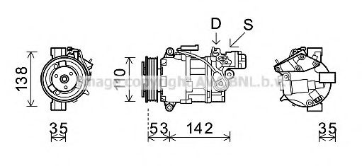 Imagine Compresor, climatizare AVA QUALITY COOLING BWK393