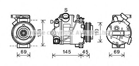 Imagine Compresor, climatizare AVA QUALITY COOLING BWK444