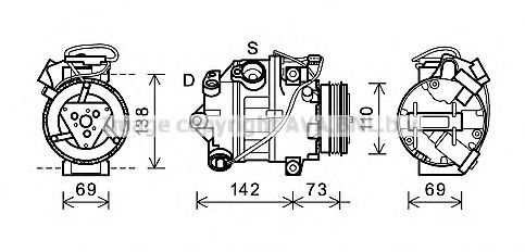 Imagine Compresor, climatizare AVA QUALITY COOLING BWK452