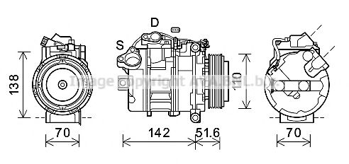 Imagine Compresor, climatizare AVA QUALITY COOLING BWK487