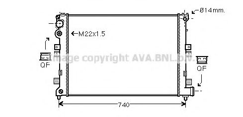 Imagine Radiator, racire motor AVA QUALITY COOLING CN2089