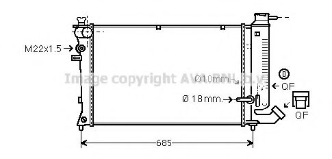 Imagine Radiator, racire motor AVA QUALITY COOLING CN2111